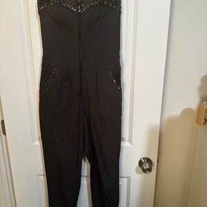 Charcoal/ Black Studded Jumpsuit